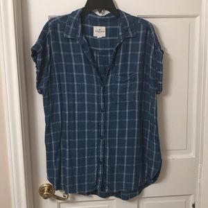 American Eagle short sleeve button down shirt.